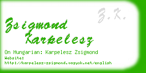 zsigmond karpelesz business card